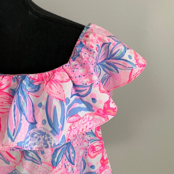 Floral Ruffle Off-Shoulder Top - Picture 2 of 9